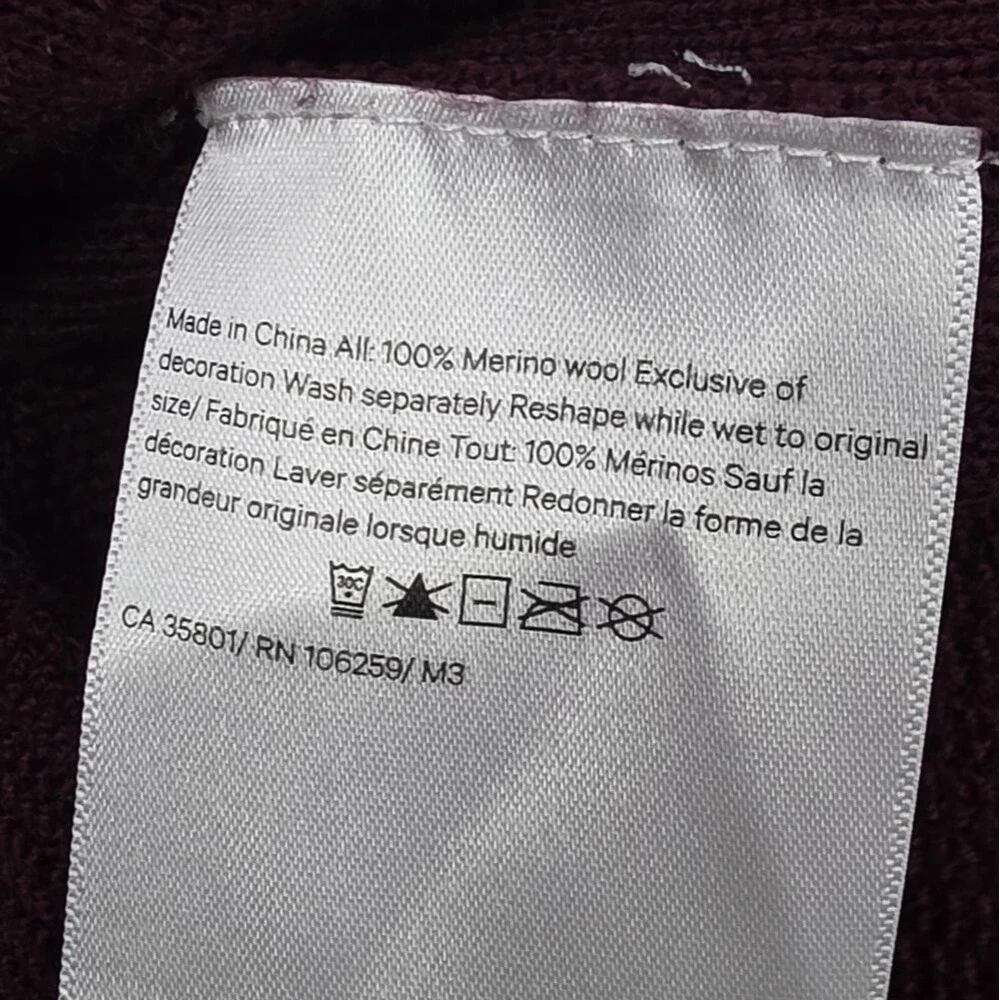 Lululemon Merino Wool Crewneck Pullover Knit Savannah Sweater Maroon Size 8